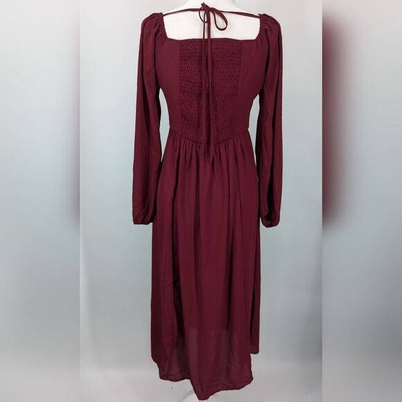 New York & Company NY&C Wine Red Milkmaid Maxi Floor Length Cardigan XXL NWT - Picture 4 of 10